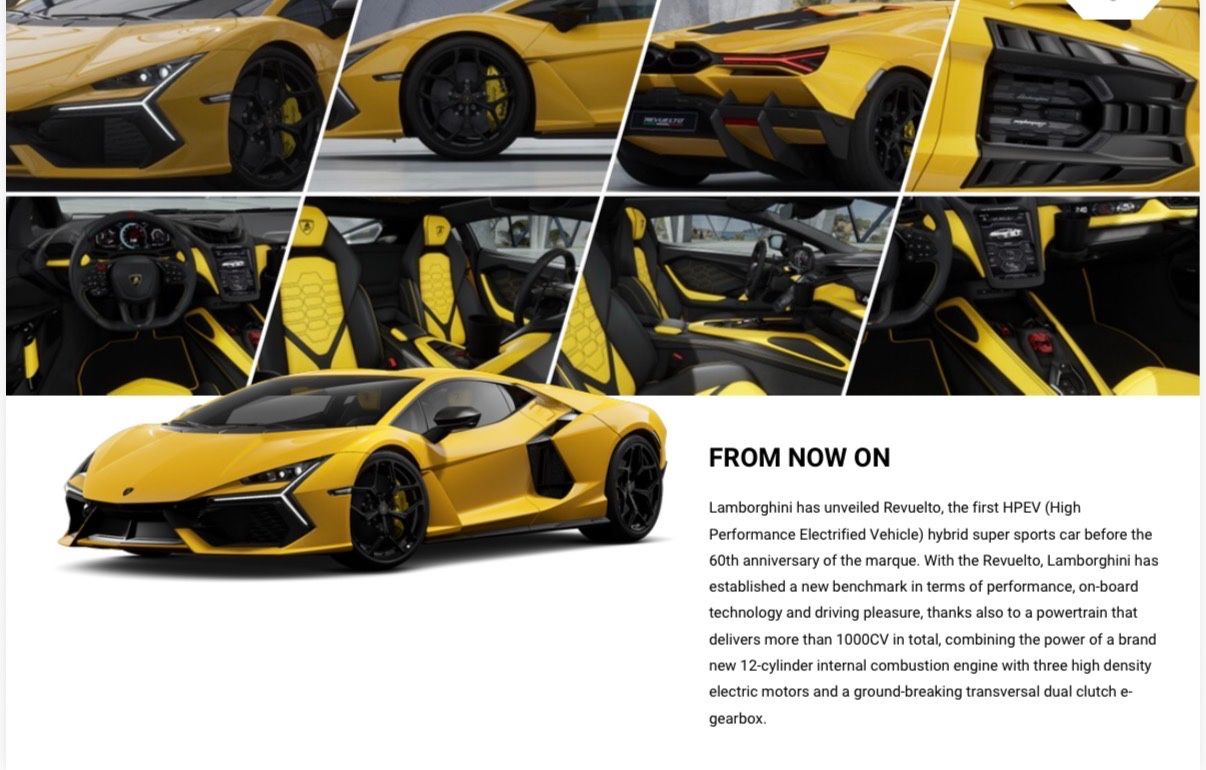 Fahrzeugabbildung Lamborghini REVUELTO AD PERSONAM CARBON SONUS LIFT 26 FULL!