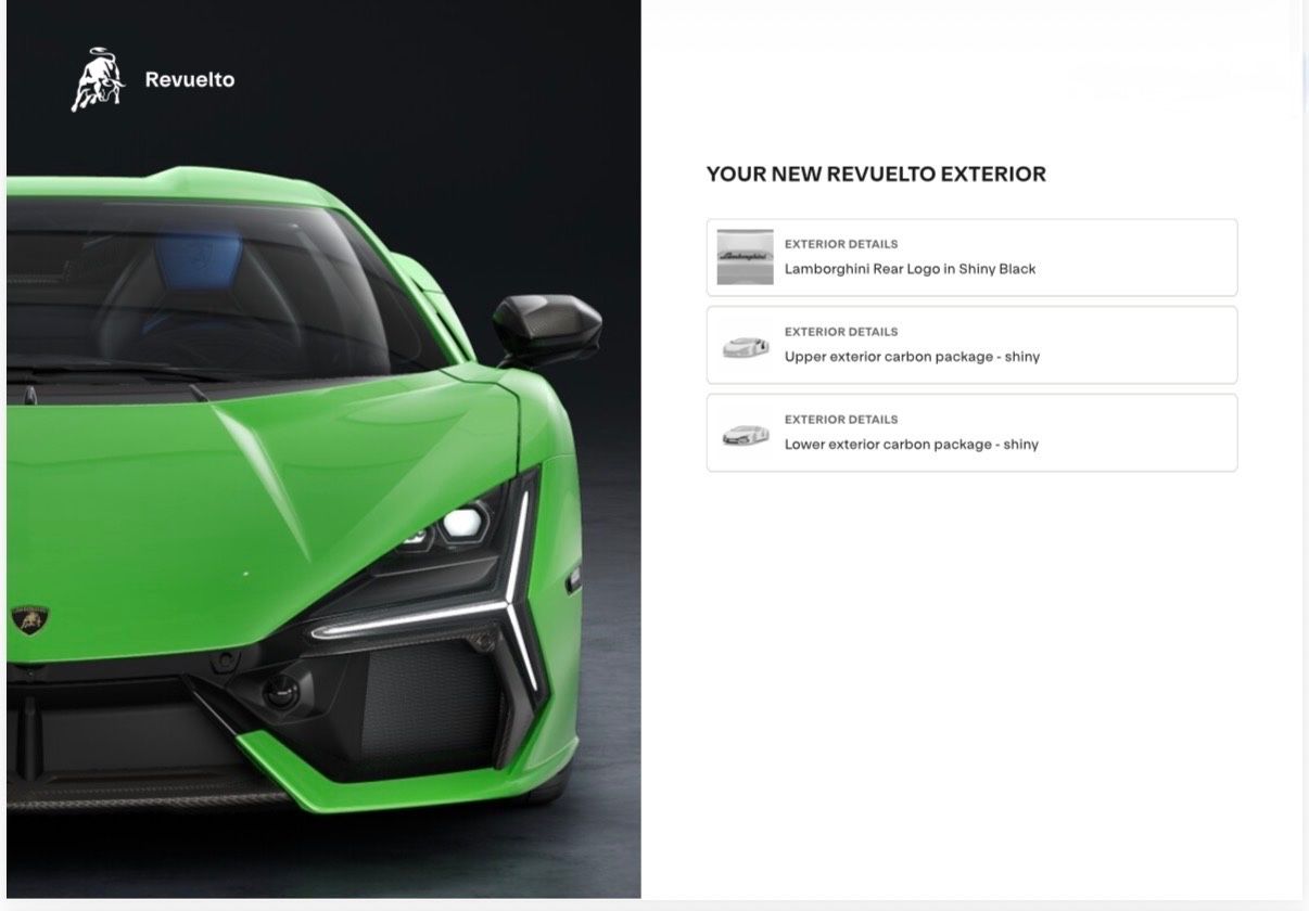 Fahrzeugabbildung Lamborghini REVUELTO VERDE EGERIA FULL CARBON HIGH SPEC FULL